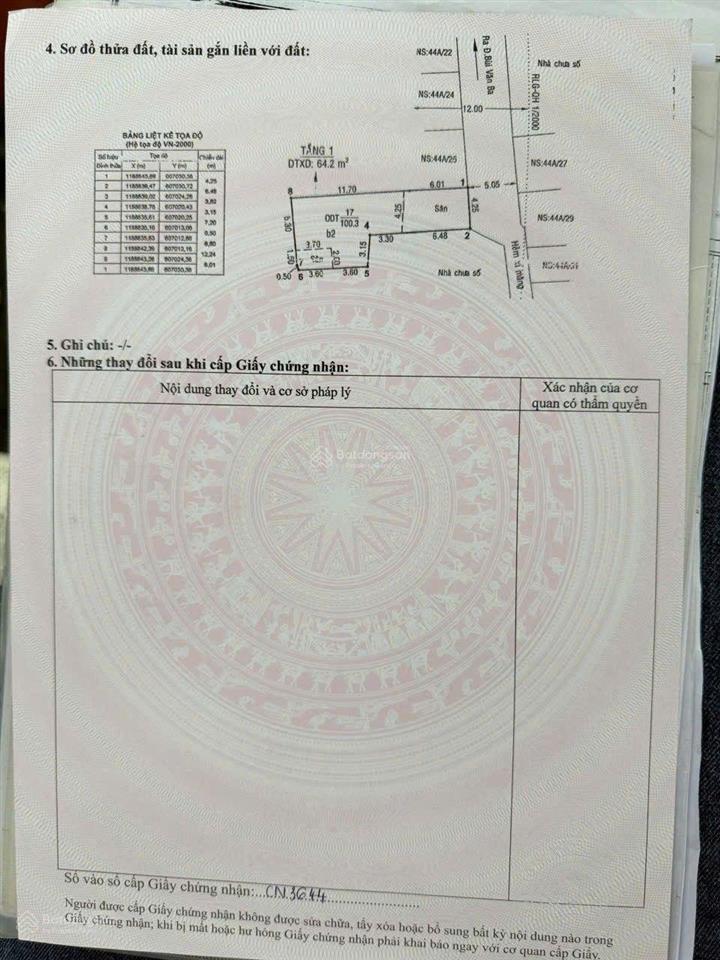 Bán dãy phòng trọ đường bùi văn ba. trệt lầu. dt 4.25x18.28m. nh 7.3m. giá 9.960