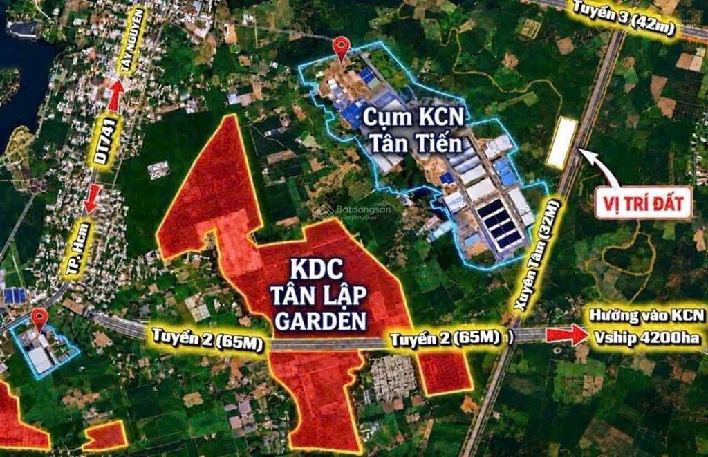 Bán lỗ đất mặt tiền kinh doanh buôn bán cụm khu công nghiệp tân tiến. có hh cho mg