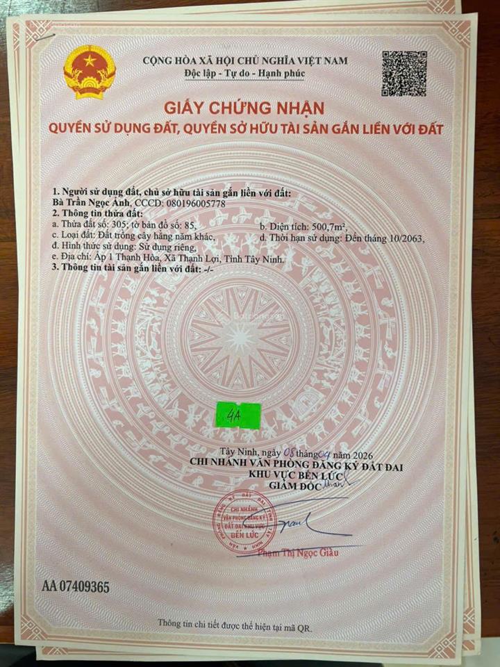 500m2 đất vườn gần đường tỉnh lộ 816, 295 triệu trọn sổ, đường xe 7 chỗ