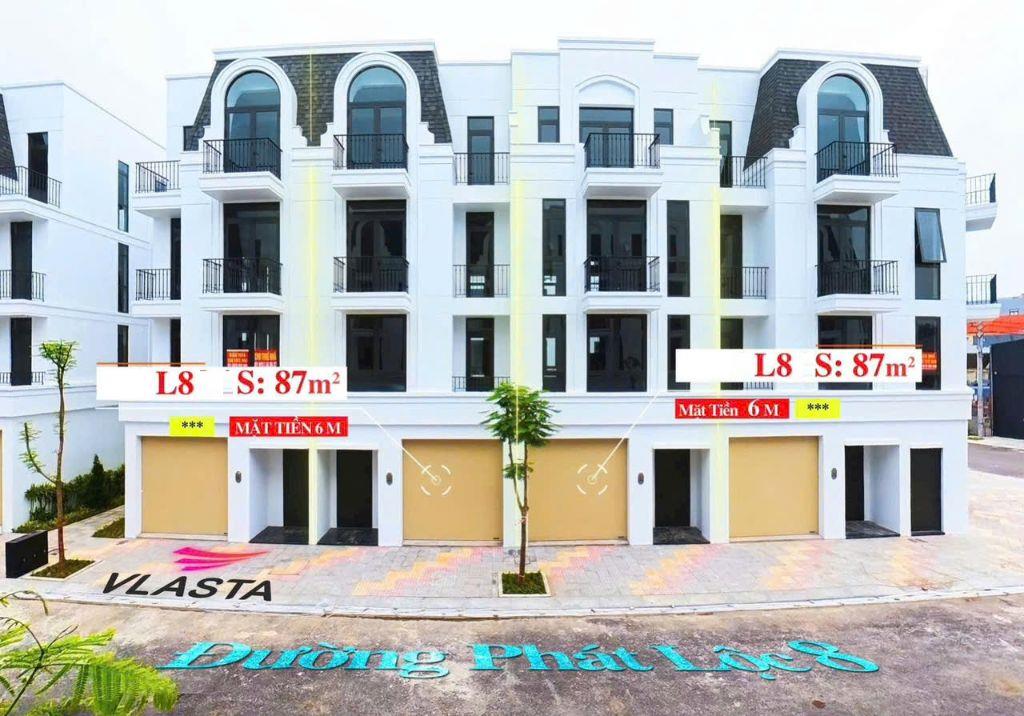 Bán nhà phố đị bộ phố ánh dương 87m2 giá hơn 6tỷ - Dự án Vlasta Thủy Nguyên