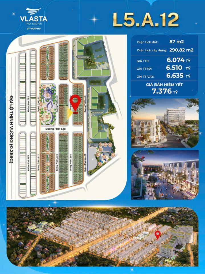 Chỉ 6tỷ 75 triệu sở hữu ngay căn hộ 87m2 tại dự án Vlasta Thủy Nguyên