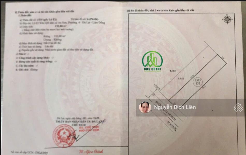 Cần bán gấp lô đất liền kề e1 kqh an sơn  đà lạt
