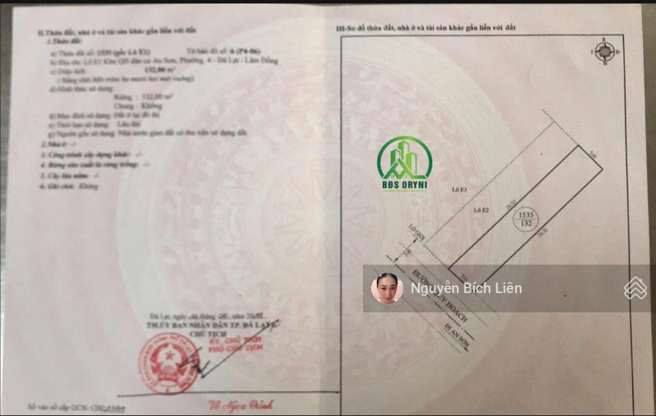 Cần bán gấp lô đất liền kề e1 kqh an sơn  đà lạt