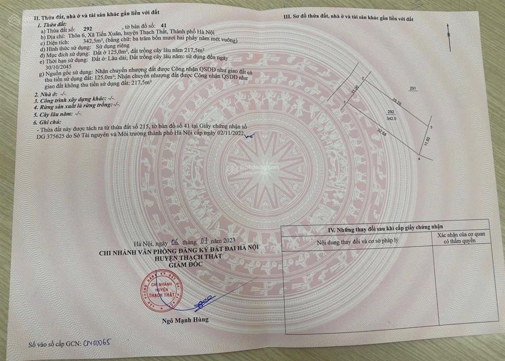 Bán 342m2 đất giáp đại học quốc hà nội .