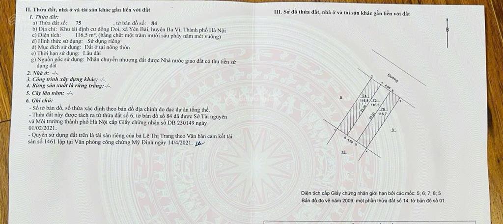 Bán 116,6m2 rẻ nhất khu tái định cư đồng doi