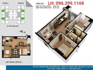 Chính chủ gửi bán căn hộ chung cư tại tứ hiệp plaza 2pn, 2wc  0962 991 ***