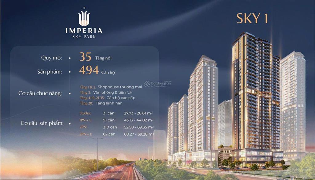 Bán căn 45m²  sky2 imperia sky park  nam an khánh ( 0962 991 ***)