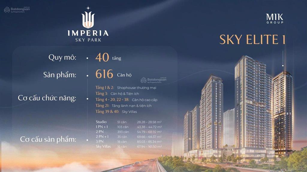 Bán căn 45m²  sky2 imperia sky park  nam an khánh ( 0962 991 ***)
