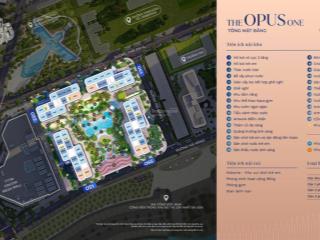 1 tỷ ở ngay căn 80m2 the opus one hạng sang đẹp nhất kđt vhgp, 18 tháng sau mới thanh toán tiếp