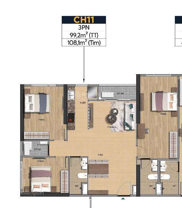 108m2 3pn+ diện tích lớn beverly solari giá siêu rẻ chỉ 51tr/m2