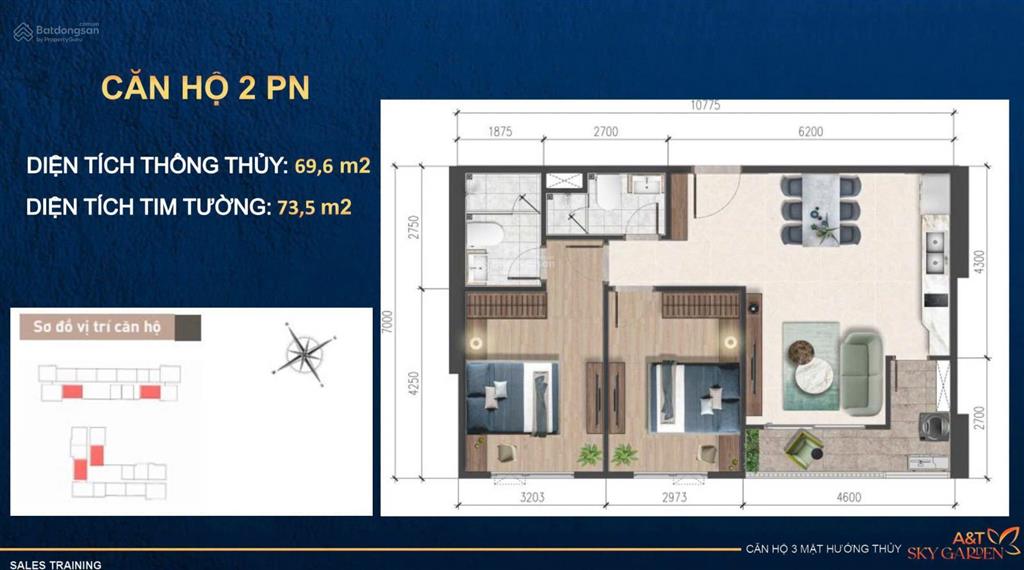 Tôi chính chủ bán nhanh căn 2pn 2wc giá tốt 2.6 tỷ đã vat a&t sky garden thương lượng thiện chí