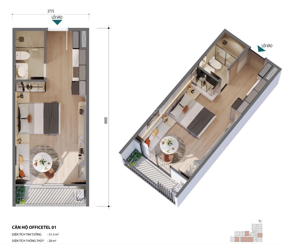 Chính chủ bán căn hộ văn phòng trục phạm văn đồng thanh toán nhẹ, giá thương lượng thiện chí