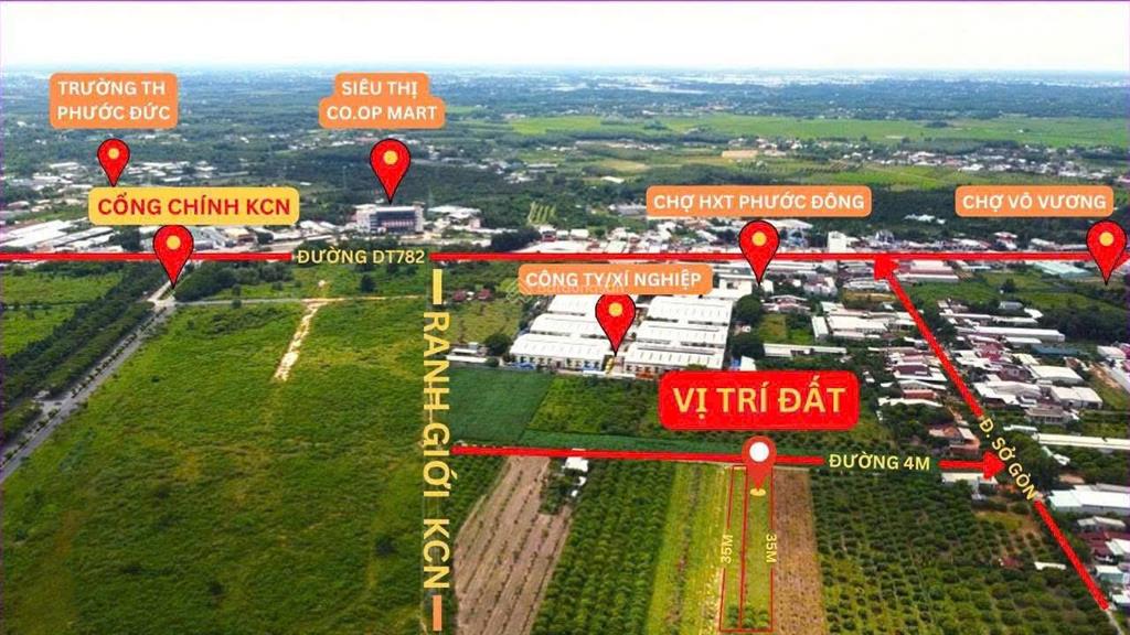 Đất phước đông gia lộc thổ cư hết đất sổ hồng riêng .chỉ 690 tr