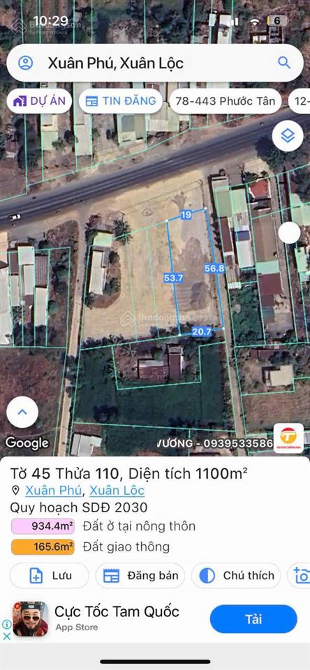 Bán đất mặt tiền ql1a xuân phú, đồng nai, diện tích lớn 3.200m2 thích hợp xây xưởng, siêu thị