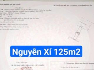 Mặt tiền đường 7m5 nguyễn xí, cách lý thái tông 30m. s = 125m2, giá 7.9 tỷ