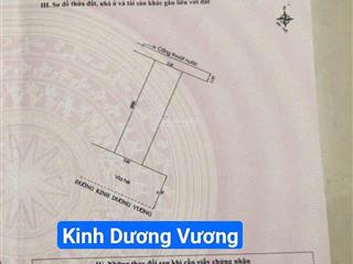 Mặt tiền đường 15m kinh dương vương gần phùng hưng. gần biển. s= 90m2 ngang 5m giá 9 tỷ