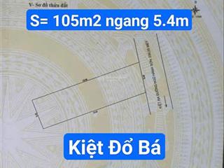 Kiệt đổ bá gần châu thị vĩnh tế. s= 105m2 ngang 5.4m giá 8.5 tỷ
