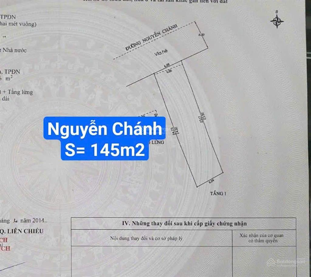 Lô đất tuyệt đẹp đường 10.5 nguyễn chánh sát nút giao thông ngã tư hoàng thị loan. s=145m2