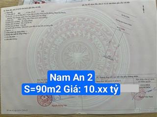 Đất mặt tiền nam an 2 biển mân thái. s= 90m2 ( 5x18) giá 10.5 tỷ