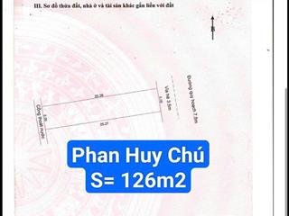 Đất đường 7m5 phan huy chú cạnh sông hàn đấu lưng trần hưng đạo, sơn trà, 126m2 giá 12 tỷ