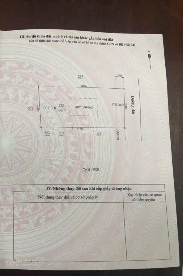 Chủ đang rất cần tiền nên bán lô đất mt vĩnh tân 25. dt 1124m2