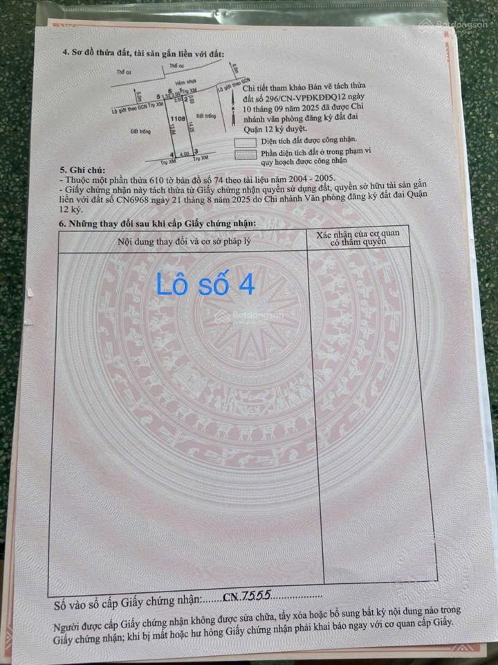 Đất chính chủ đường thạnh xuân 25, phường thới an, tphcm