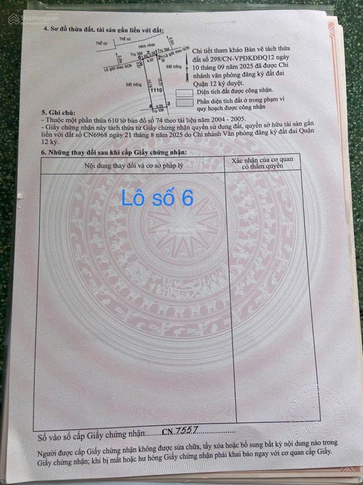 Đất chính chủ đường thạnh xuân 25, phường thới an, tphcm