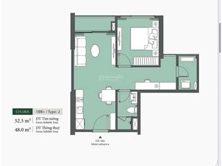 Bán ch 1pn 1wc tại lumiere evergreen, 4,85 tỷ, 48m2