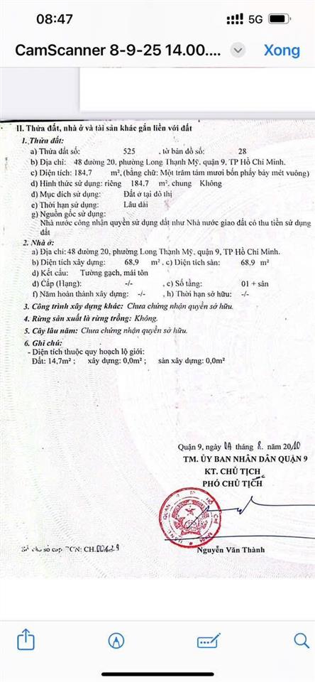 Bán nhà mặt phố tại mặt tiền, đường số 20, quận 9, 14,9 tỷ, 185m2 view đẹp uy tín