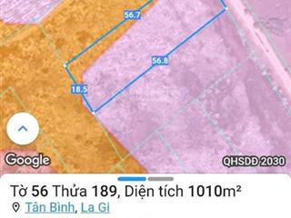 Bán đất tại hùng vương, tân bình, thị xã la gi, 1,5 tỷ, 1009 m2 đẹp, nhiều tiện ích