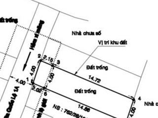 Chính chủ bán cặp đất tại hẻm 762 quốc lộ 1 a bình tân,tphcm 4x17 một lô vị trí đẹp tiện xây mới