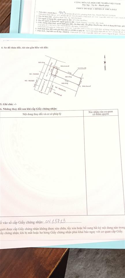 Chính chủ bán lô đất tại hẻm 762/28 quốc lộ 1 a bình tân, tphcm 4x17m vị trí đẹp tiện xây mới