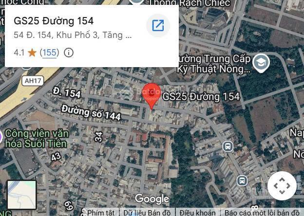 Bán đất hai mặt tiền đường 154, tăng nhơn phú 1.500m²