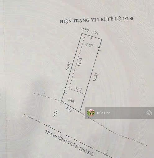 Mặt tiền trần thủ độ phú thọ hòa, 4,5x16m, cấp 4, giá 9,9 tỷ tl.