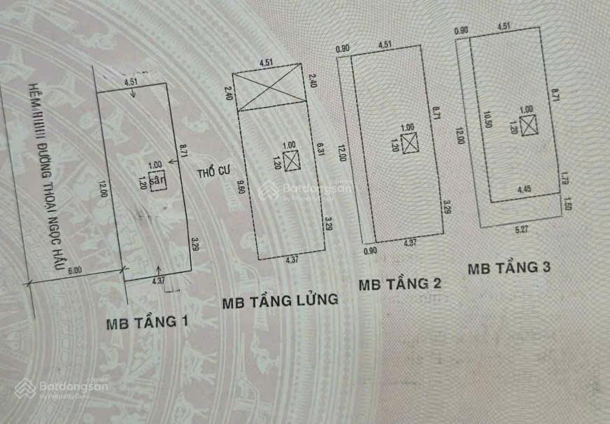 Hẻm thoại ngọc hầu  tân phú, 54m2, trệt lửng 2 lầu st, giá 8,5 tỷ tl.