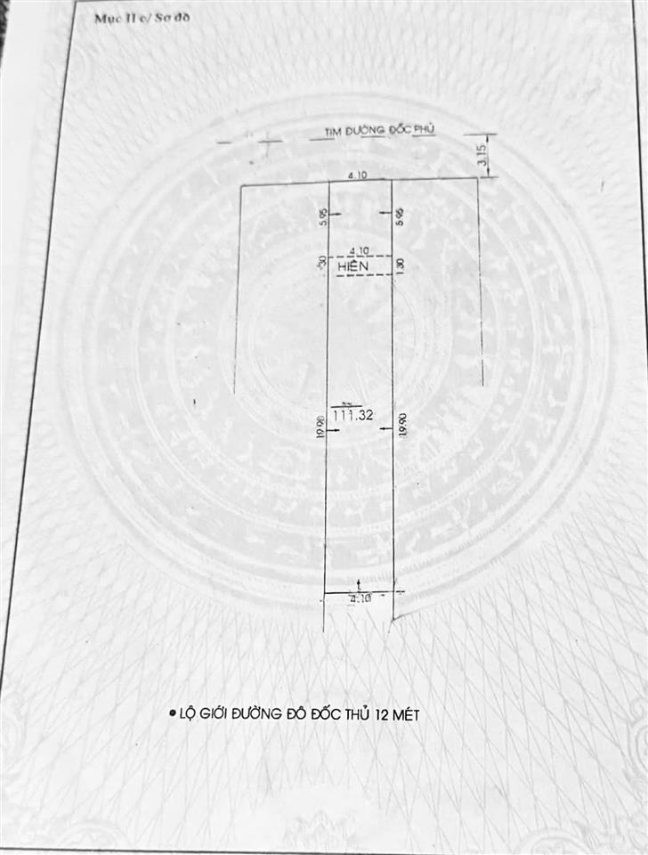 Mặt tiền đô đốc thủ  p. phú thọ hòa, 4,1x27m, cấp 4, giá 10,5 tỷ tl.