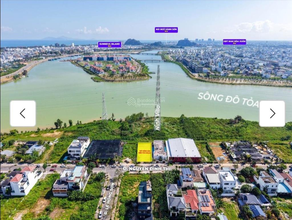 Đất view sông đường 7m5 nguyễn đình thi , hòa xuân, dt 525 m2 giá 60 triệu/m2 0935 121 ***