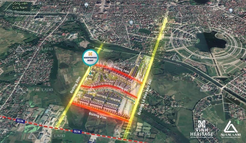 Bán biệt thự 240m2, 5pn + 4wc, lê mao, trường vinh, nghệ an, 65 triệu / m2