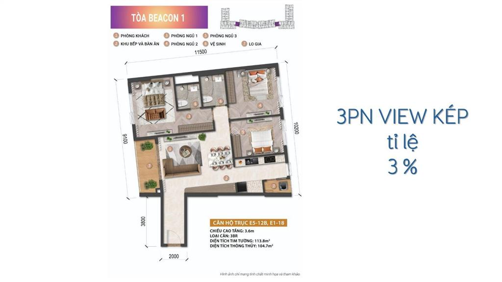 Bán căn hộ 3 phòng ngủ shld blanca city giá siêu tốt chỉ 5,9 tỷ 105m2, ngắm biển, pháo hoa trọn đời
