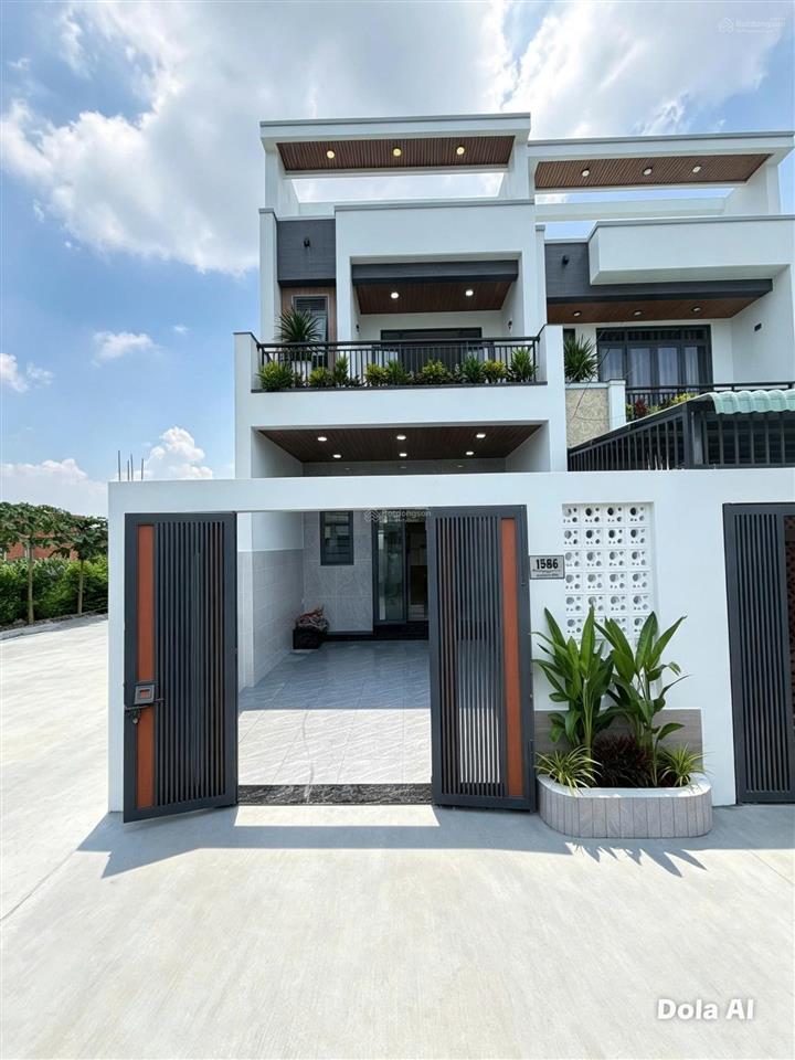 Bán nhà mới xây, 1 trệt 1 lầu, 5x23m, sau lưng chợ gò hưu, giá 2 tỷ 950, mỹ hạnh nam, đức hòa