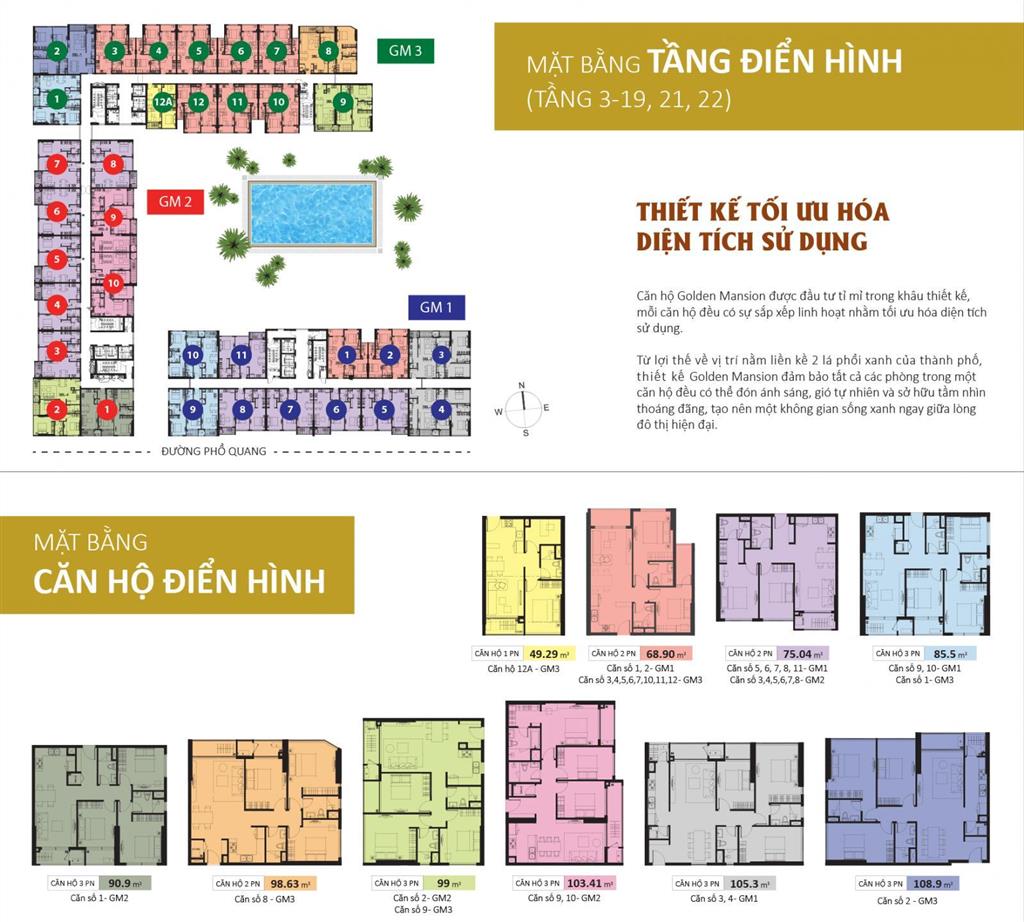 Chính chủ bán nhanh căn hộ 75m2 golden mansion giá chỉ 5,5 tỷ. giá mềm  em xem nhà nhanh ạ