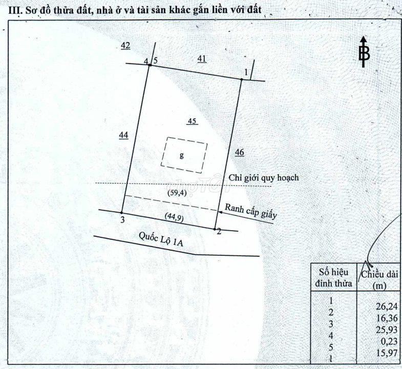 MT QL1A (16 x 26) cách Cao Tốc 3km, Bưu Điện 5km