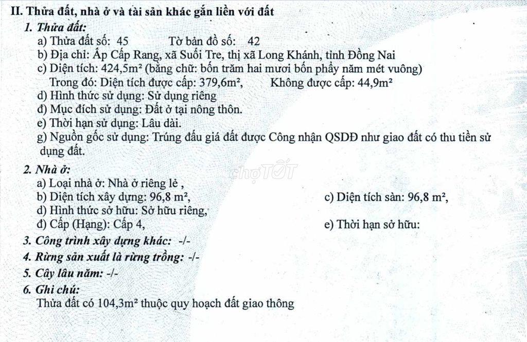 MT QL1A (16 x 26) cách Cao Tốc 3km, Bưu Điện 5km