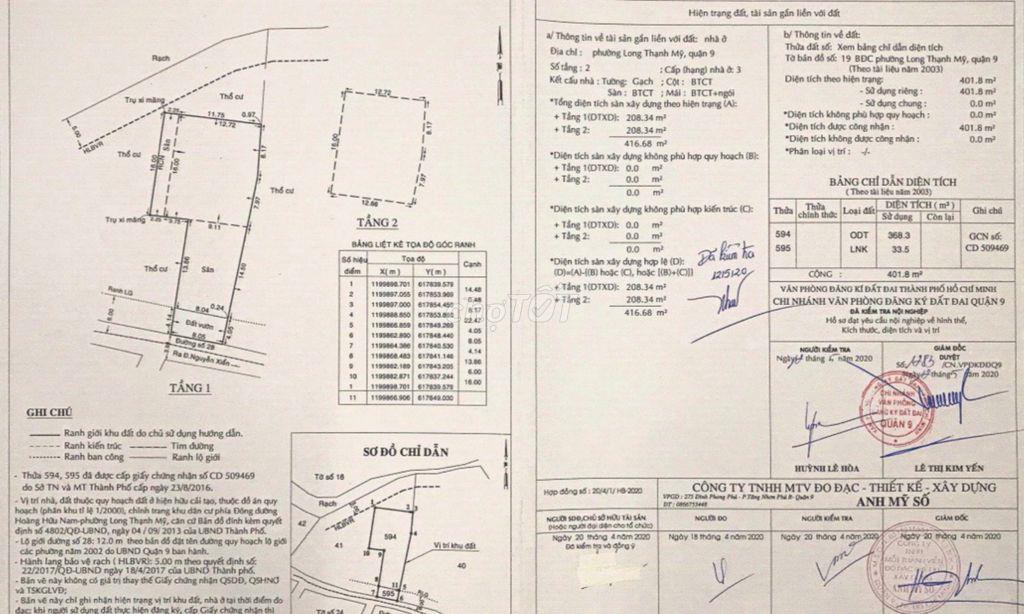 400m2 thỗ cư 2 MT đường số 28 - Nguyễn Xiển Giá tốt