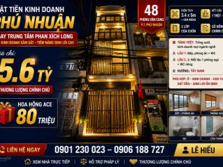 Mặt tiền 4 tầng kinh doanh phú nhuận giá chỉ 5.x tỷ