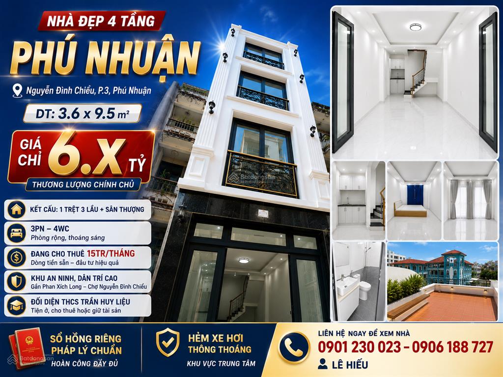 Bán nr tại nguyễn đình chiểu, 6,9 tỷ, 34m2, 3pn, 4wc, pháp lý đầy đủ