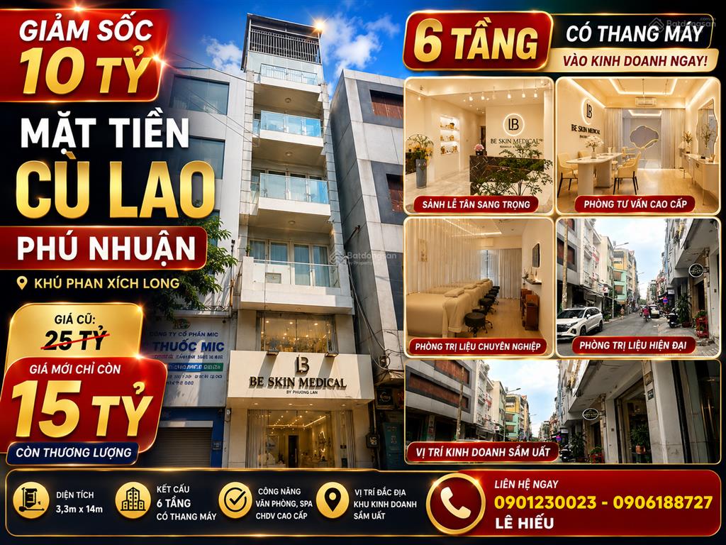 Bán nhà mặt phố 76 cù lao, 15 tỷ, 46m2, 10pn, 11wc, đẹp, nhiều tiện ích uy tín