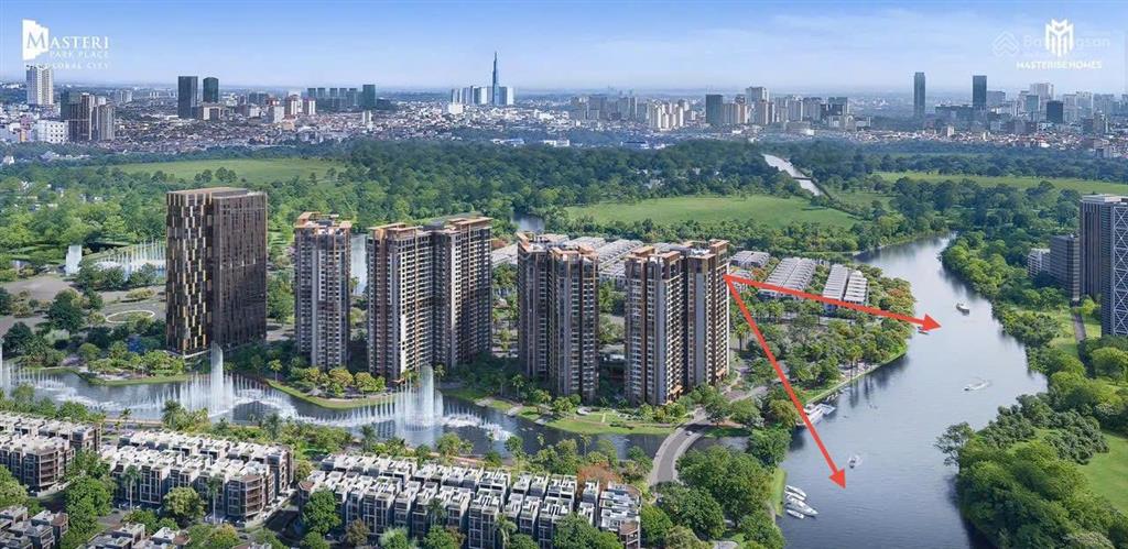 Hàng hiếm căn hộ 4pn masteri park place q. 2, căn góc view sông đẹp, thoáng và view nhạc nước