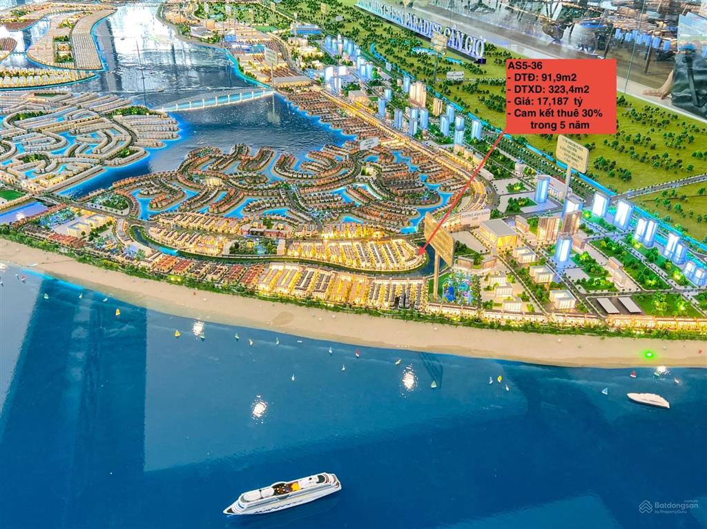 Nhà phố dọc sông vinhomes cần giờ  trục as5, cam kết hđ thuê 85 triệu/tháng trong 5 năm