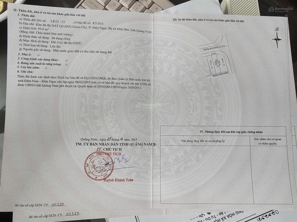 Lô đất 3 mặt tiền khu đô thị đẳng cấp 5 sao